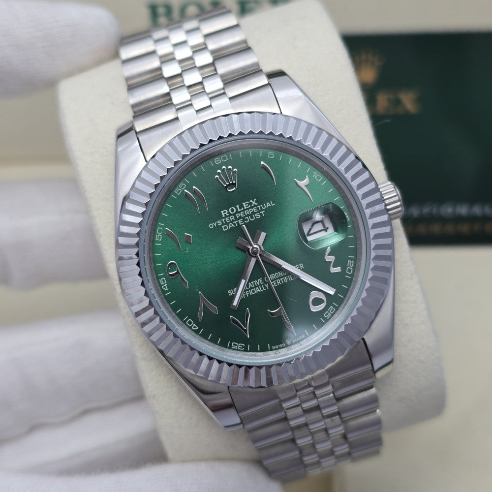 DateJust Green Dial | Arabic Numerals